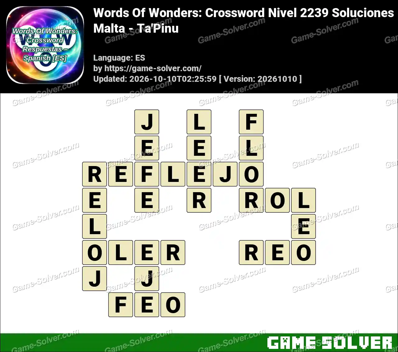 Words Of Wonders: Crossword Nivel 2239 Soluciones – Malta – Ta’Pinu